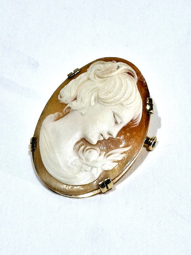 Broche Broche Camée Coquillage En Or 58 Facettes