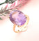 Bague 54.5 Bague Améthyste en Solitaire Or Jaune 58 Facettes AA 1602