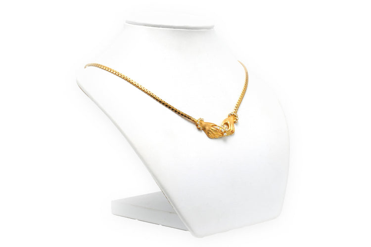 Collier Collier contemporain en or jaune 18 carats et diamants "taille" brillant (+-0.234ct) 58 Facettes 22733