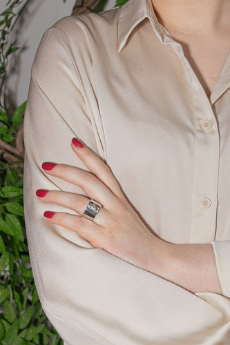 Bague 53 O.J. Perrin Bague Légendes Or blanc 58 Facettes 578043CD