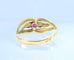 Bague 54 Bague or jaune et rubis 58 Facettes AB515