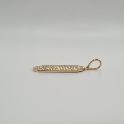 Pendentif Pendentif plaque or jaune serti de diamants 58 Facettes