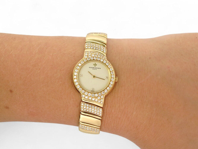 Montre vintage montre VACHERON CONSTANTIN malte ivy 21031 or 18k diamants quartz 58 Facettes 270028