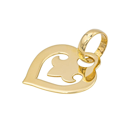 Pendentif O.J. Perrin Pendentif Coeur légende Or jaune 58 Facettes 3773621CN