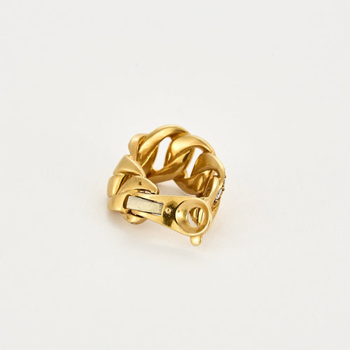 Boucles d'oreilles CARTIER - BERGAME - Boucles d'oreilles en or jaune et diamants 58 Facettes 58FC14-4