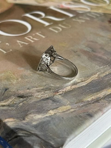 Bague 52 Bague Art Déco diamants 58 Facettes