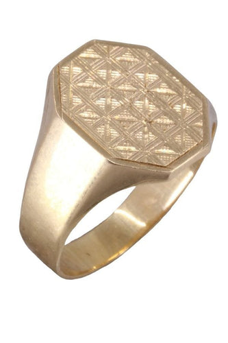 Bague 54 Chevalière or jaune 58 Facettes 088851