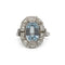 Bague 55 Bague Art-Déco - Platine - Aigue Marine et diamants 58 Facettes 1215