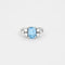 Bague 62 Bague en or gris et pierre bleue 58 Facettes