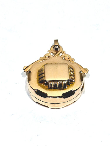 Pendentif Médaillon Photo Art Déco or rose 58 Facettes