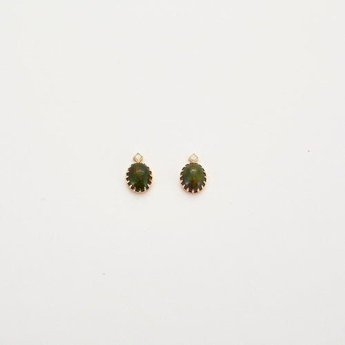 Boucles d'oreilles Paire de boucles opales et diamants 58 Facettes