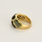 Bague 55 Bague bandeau en or jaune, nacre et diamants 58 Facettes CRE0100X2