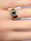Bague 52 Bague jonc marguerite en or jaune 18 carats en saphirs et diamants 58 Facettes AB573