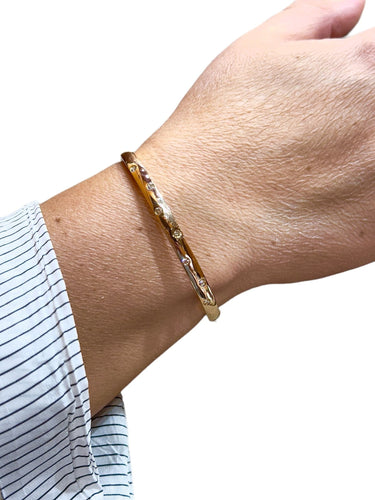 Bracelet Bracelet jonc multi diamants or rose 18 carats 58 Facettes