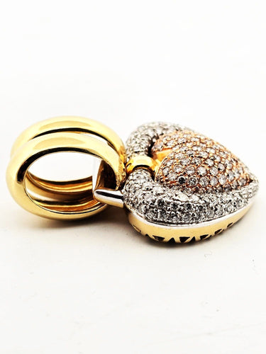 Sydämenmuotoinen riipus keltaista kultaa CHIMENTO 58 Facettes