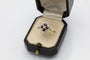 Bague 55 Bague vintage avec grenats et diamants en or blanc 14 carats 58 Facettes 11565