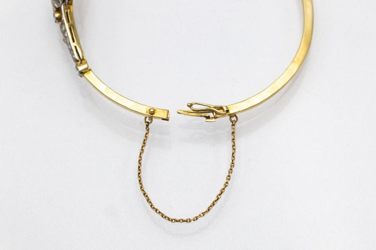 Bracelet Bracelet en or et platine avec diamants, vers 1920 58 Facettes 10585