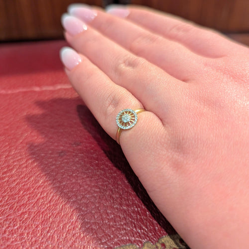 Bague 48 Bague or jaune et diamants 58 Facettes 30093