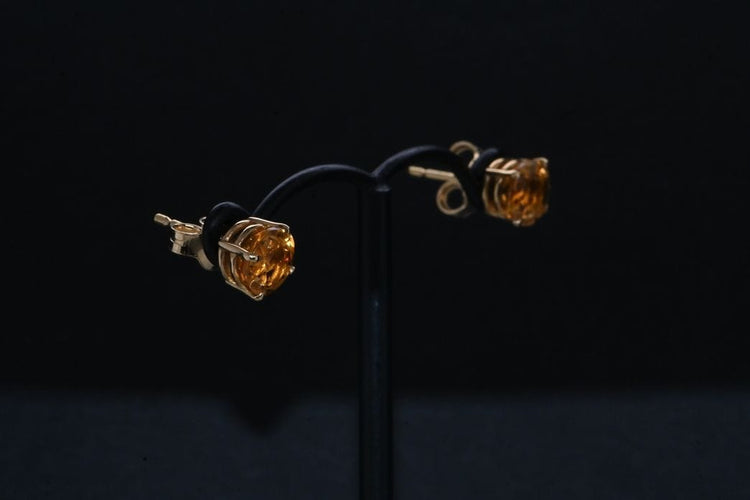 Boucles d'oreilles Boucles D'oreilles Citrine Or Jaune 18 Carats 58 Facettes