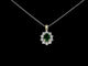 Pendentif Pendentif en or avec une émeraude ovale verte et des diamants naturels 58 Facettes 2369