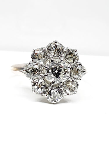 Bague 52 Bague marguerite or blanc, or rose et diamants 58 Facettes AB658