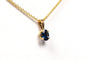 Pendentif Pendentif contemporain en or jaune serti d'un saphir 58 Facettes B440