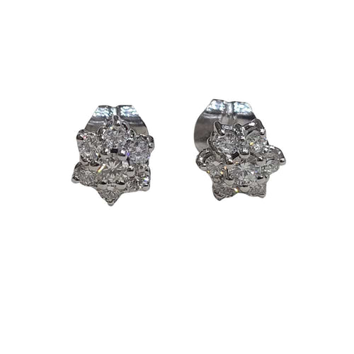 Boucles d'oreilles Boucles d'oreilles - Pendientes en or blanc 18k et diamants 58 Facettes PE46