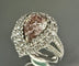 Bague 54 Bague or blanc sertie d'un diamant rose poire de 1,65 carat 58 Facettes