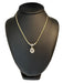 Collier Collier en or blanc et jaune avec diamants et aiguemarine 58 Facettes