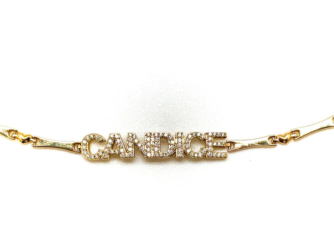 Bracelet Bracelet Candice or/ diamants 58 Facettes M9192