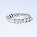 Bague 55 Alliance Américaine or blanc diamants 58 Facettes 240 565