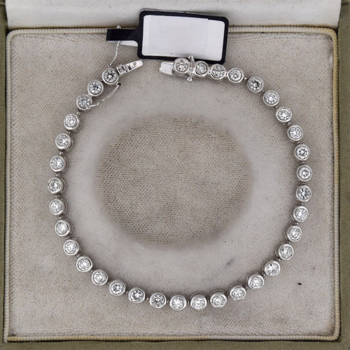 Bracelet Bracelet « TENNIS » - Or blanc 18 carats 58 Facettes