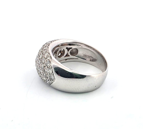 Bague 56 Bague en or blanc avec diamants 58 Facettes