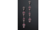 Boucles d'oreilles Paire de pendants d’oreilles « Têtes De Mort » Or, Rubis, Diamants Noirs 58 Facettes