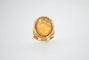 Bague 54 Bague en or jaune avec citrine double face et quartz fumé 58 Facettes 328126/K0U8JH3