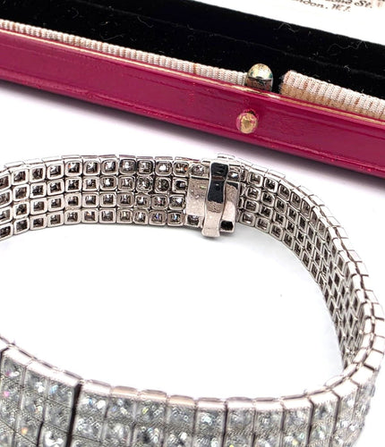 Bracelet Bracelet en platine avec diamants 7.50 ct 58 Facettes