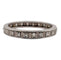 Bague 54 Alliance américaine art deco Palladium et diamants 58 Facettes A06021