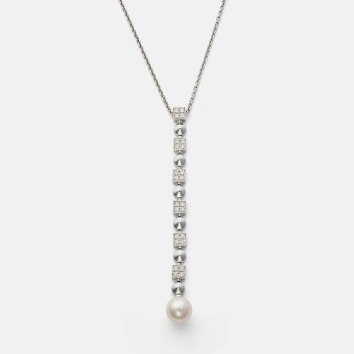Collier BULGARI - Collier Lucea en or blanc perle et diamants 58 Facettes