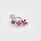 Boucles d'oreilles Boucles d'oreilles fleur diamants et rubis 58 Facettes 2922