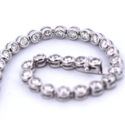 Bracelet Bracelet « TENNIS » - Or blanc 18 carats 58 Facettes