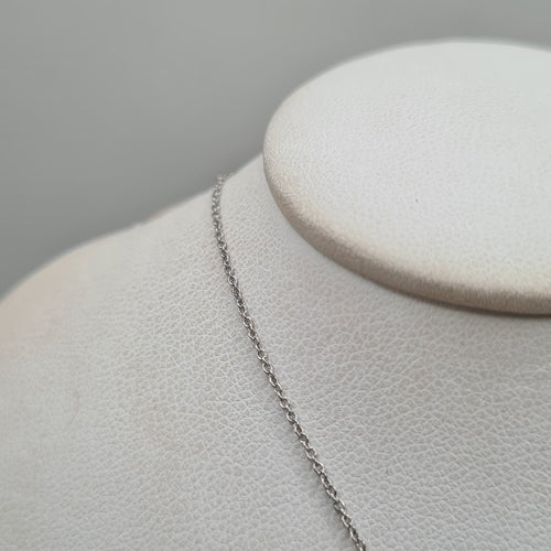 Collier Collier poire or blanc 18 carats serti de diamants naturels 58 Facettes