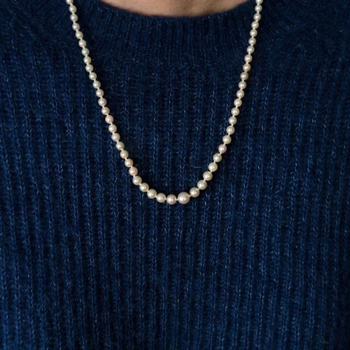 Collier Collier de perles de culture fermoir XIXème 58 Facettes