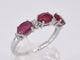 Bague Bague en or blanc avec diamants et rubis 58 Facettes 2124