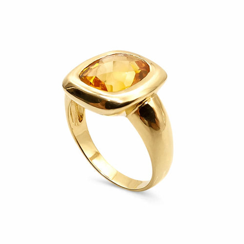 Bague 60 Bague or jaune & citrine 58 Facettes
