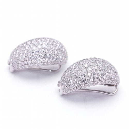 TAUBE Earrings White Gold, Diamond pavé 58 Facettes D364221LF