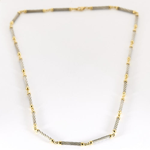 Collier Fred - Force 10 Vintage - Collier en or jaune et acier. 58 Facettes LEN1843