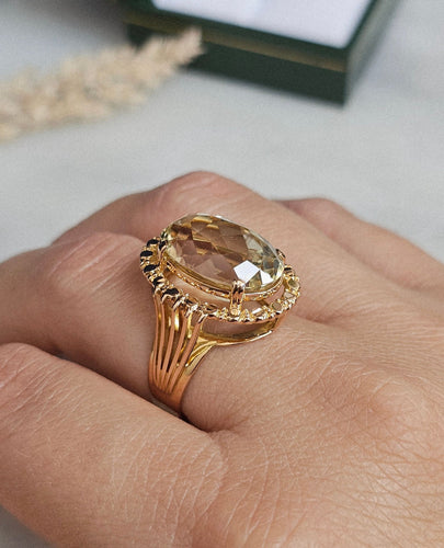 Bague 56 Bague Béryl vert 58 Facettes 599