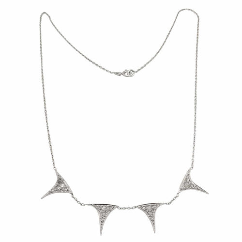 Collier Collier en or blanc & diamants 58 Facettes
