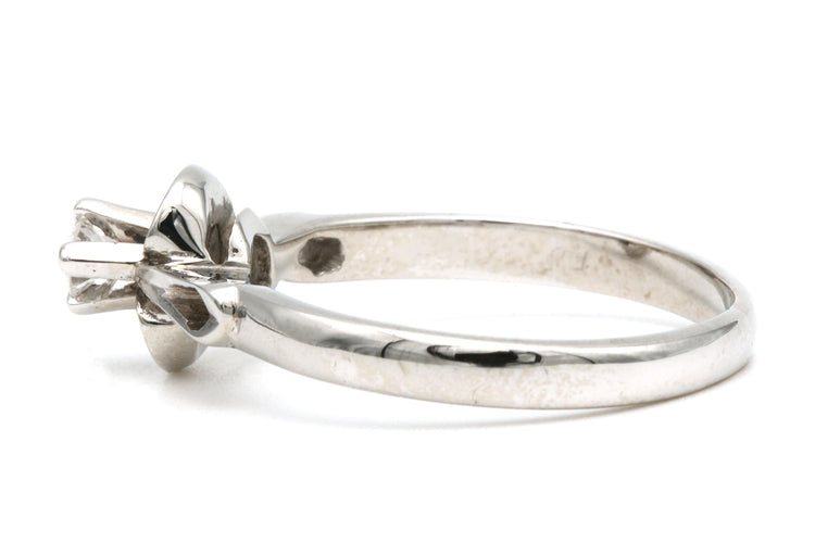 Bague 52 Solitaire Art Déco or blanc et diamant 58 Facettes 21915