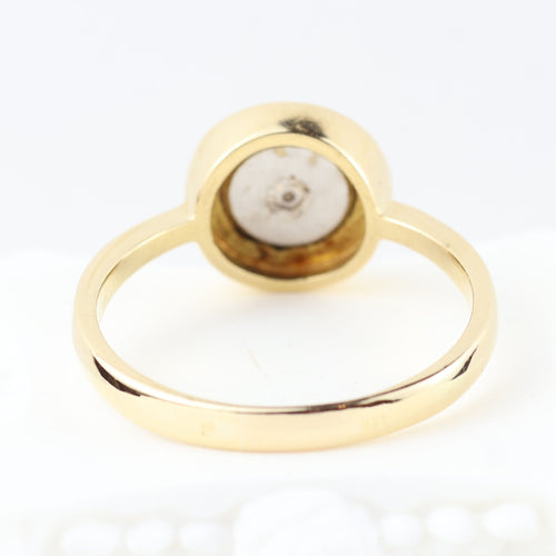 Prsten 60 Prsten - Prsten s briliantovým brusem ze žlutého zlata 18 karátů a diamanty 58 Facettes 133710B